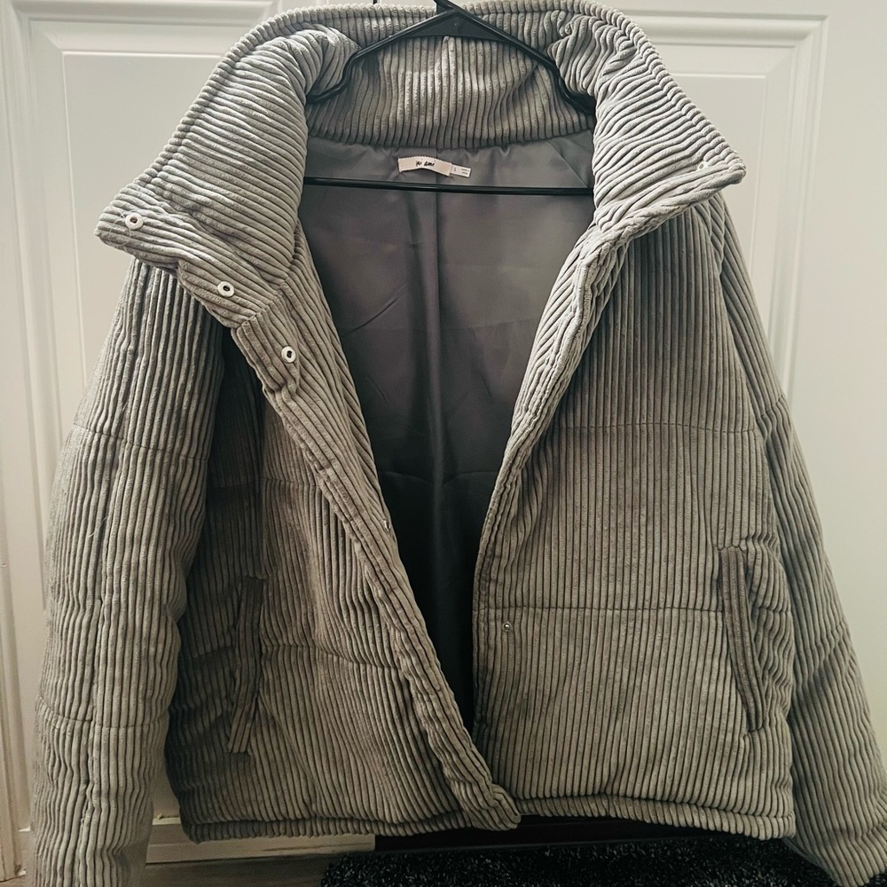 Corduroy Puffer Coat